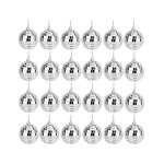 Ensemble de boules disco miroir - dcoration de fte disco argente facile a accrocher convient pour, ...