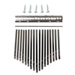 Ensemble bricolage piano a 17 clés en acier durable, pont en bois, lettrage shrapnel, accessoires d'instrument ... Ensemble bricolage piano a 17 clés en acier durable, pont en bois, lettrage shrapnel, accessoires d'instrument ...