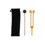 Ensemble de diapasons 128 hz avec marteau pour la m�ditation et la gu�rison - pochette de rangement incluse ...