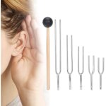 Ensemble de diapason, 5 pices 128 hz + 256 hz + 512 hz + 1024 hz + 2048 hz test d'audition de diapason ...