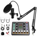 Ensemble d'equipement de podcast, interface audio, avec microphone a condensateur bm - 800, table de ... Ensemble d'equipement de podcast, interface audio, avec microphone a condensateur bm - 800, table de ...