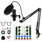 Ensemble d'equipement de podcast, interface audio, avec microphone a condensateur bm - 800, table de ... Ensemble d'equipement de podcast, interface audio, avec microphone a condensateur bm - 800, table de ...