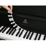 Ensemble d'�tiquettes de clavier de piano en silicone 61 touches avec autocollants amovibles pour un ...