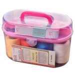 Ensemble de fils  coudre multifonctions, grande bote portable 10 pices, mini outil