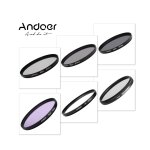 Ensemble de filtres photographiques 67 mm avec filtres uv, cpl, fld, nd2, nd4 et nd8, bouchon d'objectif, ...