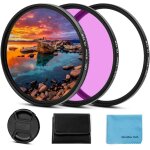 Ensemble de filtres uv cpl fld universels de 77 mm avec filtre polarisant circulaire et capuchon d'objectif ...