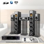 Ensemble home - cinma hifi 1240w + ampli 360w v9b - bk + atm8000bt + cable