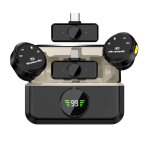 Ensemble de microphones lavalier sans fil pour iphone android, double condensateur omnidirectionnel, ... Ensemble de microphones lavalier sans fil pour iphone android, double condensateur omnidirectionnel, ...