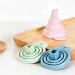 Entonnoir pliable de cuisine, utile, portable, mini gel de silicone, outils de cuisine pliants, accessoires ...