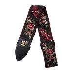 Ernie ball 4142 - sangle guitare jacquard - red rose