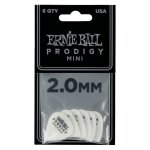 Ernie ball 9203 - sachet de 6 m�diators minis prodigy blanc - 2. 00mm