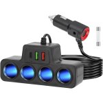 Ersan - 7 - en - 1 multi prise chargeur allume cigare adaptateur, 120w 12v / 24v 4 prise chargeur allume ...