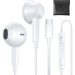 Ersan - ecouteurs usb c pour iphone 16 pro max, avec cble, certifi mfi, casque filaire de type c, avec ...