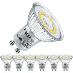 Ershi - ampoules led gu10 blanc neutre 4000k, 4. 8w remplace halogne 75w, lot de 6, 585 lumens non dimmable, ...