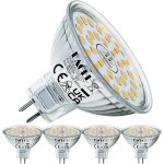 Ershi - ampoules led gu5. 3 blanc neutre, 6w equivalent halogne mr16 50w, lot de 4, 4000k 485 lumens ...