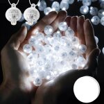 Ershi - ballon lumineux led avec crochet 100pcs - lampes mini pour dcoration nol, nouvel an, halloween, ...