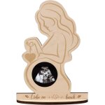 Ershi - cadre photo en bois pour maman enceinte bump - echographie - pour future maman - affichage  ...