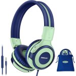 Ershi - casque audio enfant pour l'cole avec microphone, limiteur de volume, partager jack, rglable, ...