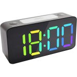 Ershi - rveil electronique numrique, horloge led couleur rvb, rveil ct lit, volume et luminosit ...