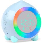 Ershi - rveil lumineux pour enfants, horloge numrique led avec veilleuse, alarme snooze, volume rglable, ...