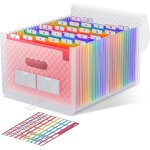 Ershi - trieur 26 compartiments, a4 trieur document avec couvercle, portable plastique valisette trieur ...