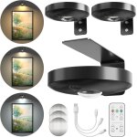 Eryi - lot de 3 lampes pour tableau sans fil avec télécommande, eclairage led - lampe murale rechargeable ... Eryi - lot de 3 lampes pour tableau sans fil avec télécommande, eclairage led - lampe murale rechargeable ...