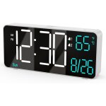 Eryi - horloge numrique pour chambre a coucher - 6, 7 pouces. auto - gradation. affiche la date, le ...