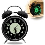 Eryi - rveil lumineux analogique - silencieux sans tic - tac - rtro double cloche - avec naghlight ...
