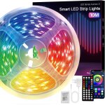 Eryi - ruban led 10m, led chambre rgb, bluetooth bande led contrl par tlcommande app du smartphone, ...