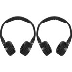 Espace 4, casque ir, casque ir, ecouteur de voiture, 2 canaux casque sans fil pliable casque, infrarouge ...