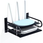 Etagre mtal murale pour appareils audiovisuels, support flottantes etagres pour routeur, modem, botier ...