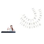 Etiquettes en silicone pour clavier de piano 88 touches - installation et retrait faciles, sans colle, ...