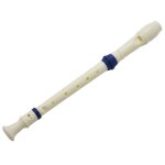 Etudiants en plastique 8 trous flûte a bec soprano flûte a bec beige bleu w bâton de nettoyage Etudiants en plastique 8 trous flûte a bec soprano flûte a bec beige bleu w bâton de nettoyage