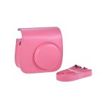 Etui andoer en pu pour appareil photo fujifilm instax mini 9 / 8 / 8 + / 8s � rose flamant rose, protection ...