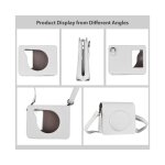 Etui pour appareil photo c300r et mini shot 3 - cuir pu, r�sistant � l'eau, sangle r�glable, acc�s rapide ...