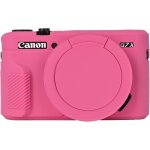 Etui pour appareil photo canon g7 x mark ii, housse de protection en silicone souple avec couvercle d'objectif ...