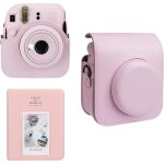 Etui pour appareil photo instantan� fujifilm instax mini 12 - album 64 poches, cuir synth�tique, bandouli�re ...