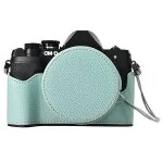 Etui pour appareil photo olympus om - d e - m10 mark iv, coque inferieure en cuir semi - enveloppee avec ...