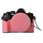 Etui pour appareil photo olympus om - d e - m10 mark iv, coque inferieure en cuir semi - enveloppee avec ...