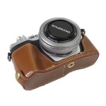 Etui en cuir pour appareil photo demi - housse pour olympus pen - f em5 em10 om - d e - m5 e - m10 mark ...