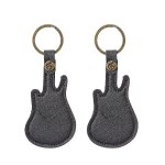 Etui en cuir pour m�diators de guitare avec porte - cl�s pour guitare, sac de plectres pour guitare, ...