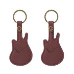 Etui en cuir pour m�diators de guitare avec porte - cl�s pour guitare, sac de plectres pour guitare, ...