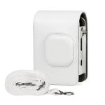 Etui en cuir pu pour appareil photo instantan, sacoche compacte avec bandoulire compatible avec fuji ...