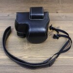 Etui en cuir pu pour appareil photo nikon, housse pour objectif 16 - 50mm avec bandoulire, pour z50 ...