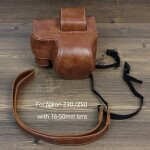 Etui en cuir pu pour appareil photo nikon, housse pour objectif 16 - 50mm avec bandoulière, pour z50 ... Etui en cuir pu pour appareil photo nikon, housse pour objectif 16 - 50mm avec bandoulière, pour z50 ...