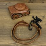 Etui en cuir pu en caoutchouc de silicone pour appareil photo numrique, housse de sac + sangle, il powershot ...