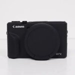 Etui en cuir pu en caoutchouc de silicone pour appareil photo numrique, housse de sac + sangle, il powershot ...
