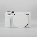 Etui en cuir pu en caoutchouc de silicone pour appareil photo numrique, housse de sac + sangle, il powershot ...