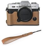 Etui demi - corps pour appareil photo en cuir pu imprim palmier, pour fujifilm xt30 fuji x - t30 xt30ii ...
