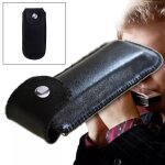 Etui harmonica a 10 trous, sac en cuir artificiel avec boucle pour etudiant